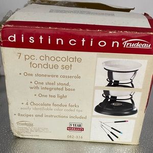 Chocolate “Fondue” 7 piece Set - Vintage